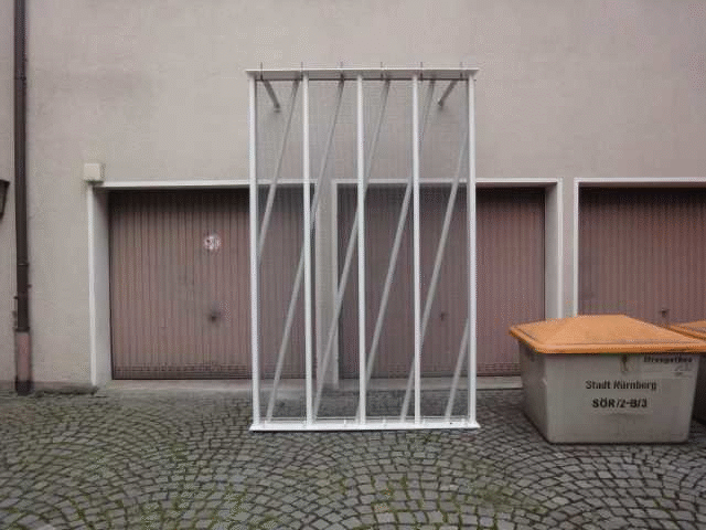 Musterfassade-Fahrradparkhaus