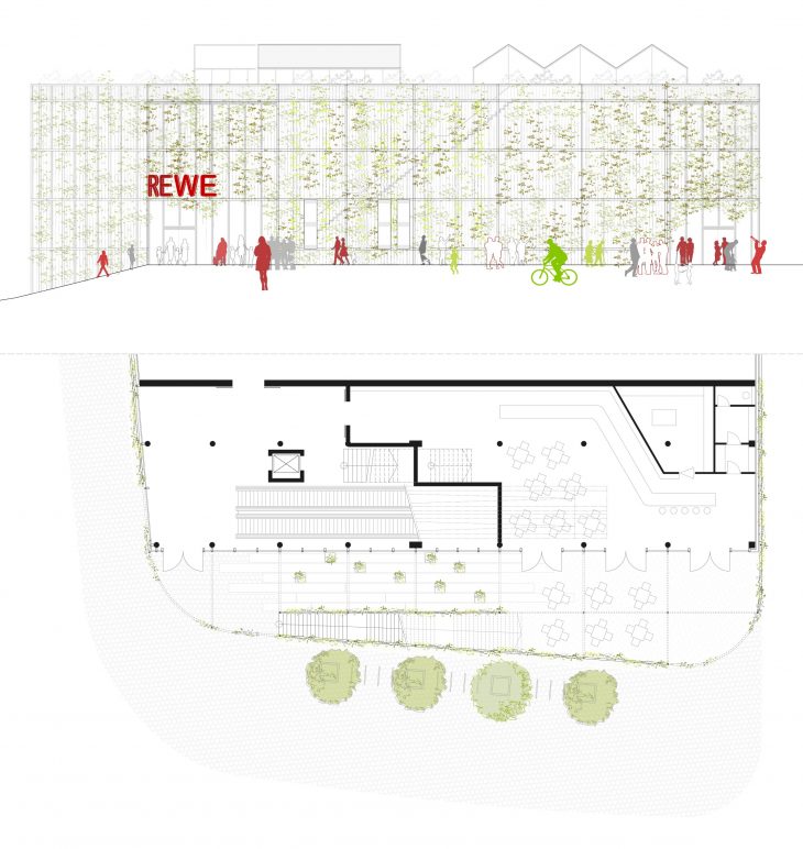 Erdgeschoss Eingangsbereich + Ansicht